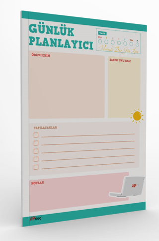 Günlük Planlayıcı Çek Kopar- Evde, Okulda, İşte