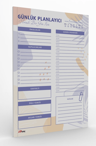 Günlük Planlayıcı Çek Kopar- Evde, Okulda, İşte
