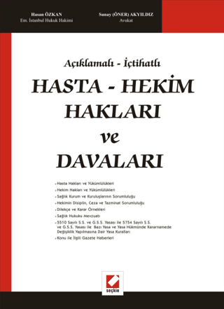 Hasta – Hekim Hakları ve Davaları (Ciltli)