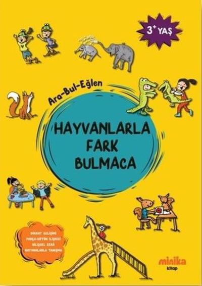Hayvanlarla Fark Bulmaca Ara - Bul - Eğlen 3+Yaş Selim Menekşe