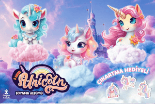I Love Unicorn Çıkartma Hediyeli Boyama Albümü Kolektif