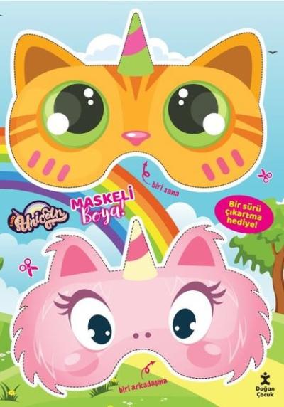 I Love Unicorn Maskeli Boya! Bir Sürü Çıkartma Hediye! Kolektif