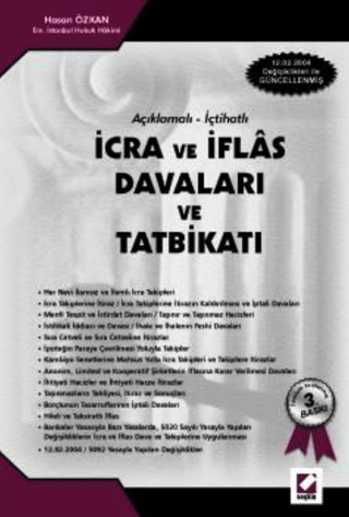 İcra ve İflas Davaları ve Tatbikatı (Ciltli)