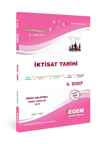 İktisat Tarihi Bahar Dönemi Konu Anlatımlı Soru Bankası 8.Yarıyıl (4456)