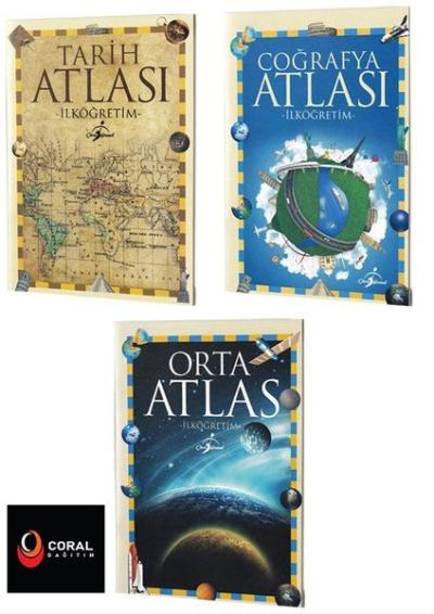 İlköğretim Tarih ve Coğrafya Atlası Orta Atlas Seti - 3 Kitap Takım