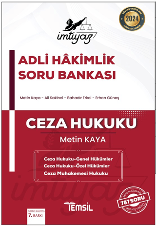 İmtiyaz Adli Hakimlik Soru Bankası Ceza Hukuku - Genel Hükümler Ceza Hukuku - Özel Hükümler Ceza Muhakemesi Hukuku