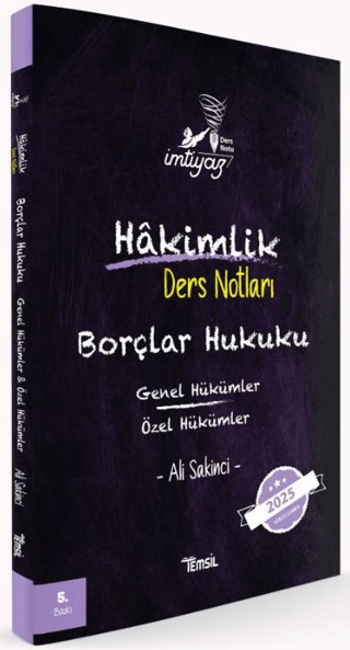 İmtiyaz Borçlar Hukuku Genel Hükümler - Özel Hükümler Hakimlik Ders Notları
