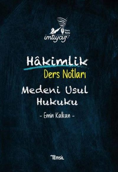 İmtiyaz Medeni Usul Hukuku Hakimlik Ders Notları Emin Kalkan