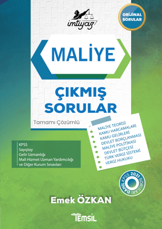 İmtiyaz Maliye Çıkmış Sorular