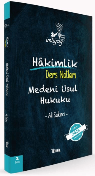 İmtiyaz Medeni Usul Hukuku Hakimlik Ders Notları