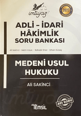 İmtiyaz Medeni Usul Hukuku Hakimlik Ders Notları