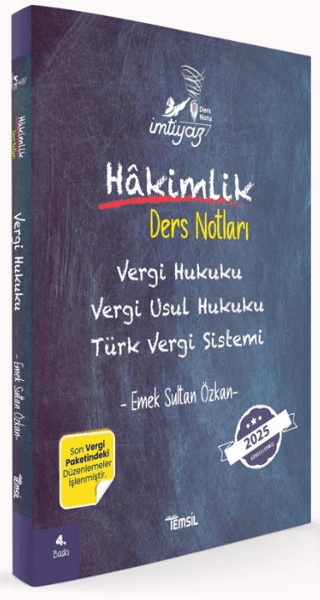 İmtiyaz Vergi Hukuku Vergi Usul Hukuku Türk Vergi Sistemi Hakimlik Ders Notları