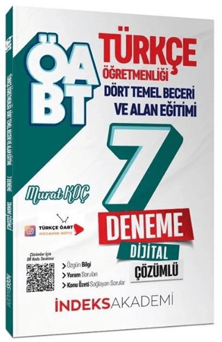İndeks Akademi ÖABT Türkçe Dört Temel Beceri ve Alan Eğitimi 7 Deneme PDF Çözümlü