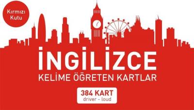 İngilizce Kelime Öğreten Kartlar - Kırmızı Kart - 384 Kart