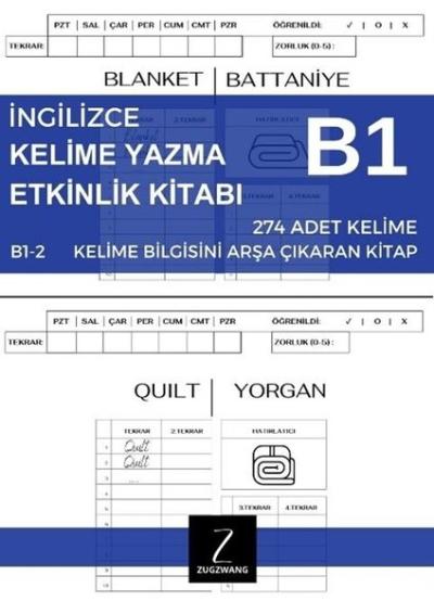 İngilizce Kelime Yazma Etkinlik Kitabı B1 - 2 Kelime Bilgisini Arşa Çıkaran Kitap