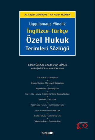 İngilizce-Türkçe Özel Hukuk Terimleri Sözlüğü