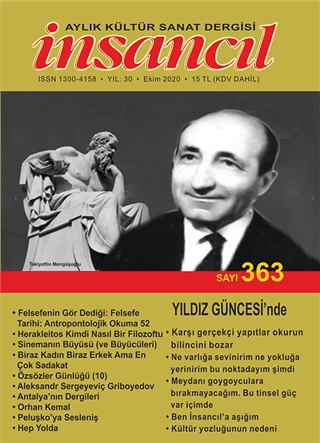 İnsancıl Aylık Kültür Sanat Dergisi Sayı: 363 Ekim 2020