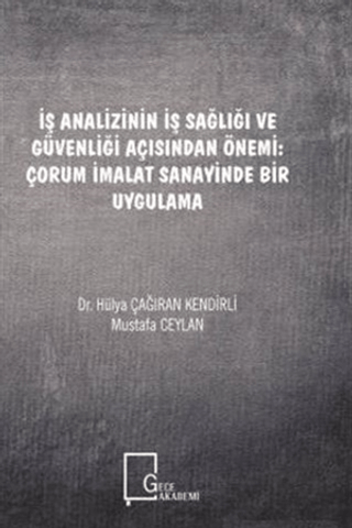 İş Analizinin İş Sağlığı ve Güvenliği Açısından Önemi: Çorum İmalat Sanayinde Bir Uygulama