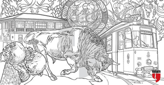 İstanbul Kadıköy Boğa Heykeli Tuval Boyama