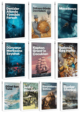 Jules Verne Seti - 10 Kitap Takım Jules Verne