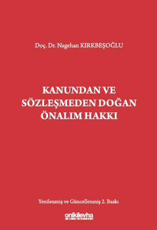 Kanundan ve Sözleşmeden Doğan Önalım Hakkı (Ciltli)