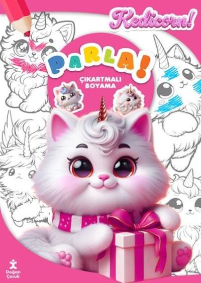 Kedicorn! Parla! Çıkartmalı Boyama