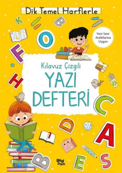 Kılavuz Çizgili Yazı Defteri - Küçük Boy - Dik Temel Harflerle Bilge Y