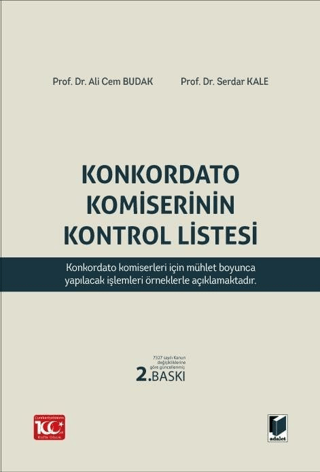 Konkordato Komiserinin Kontrol Listesi (Ciltli)