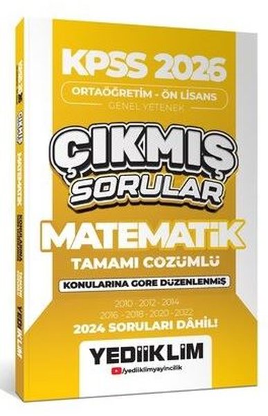KPSS 2026 Ortaöğretim - Önlisans Matematik Konularına Göre Çıkmış Soru