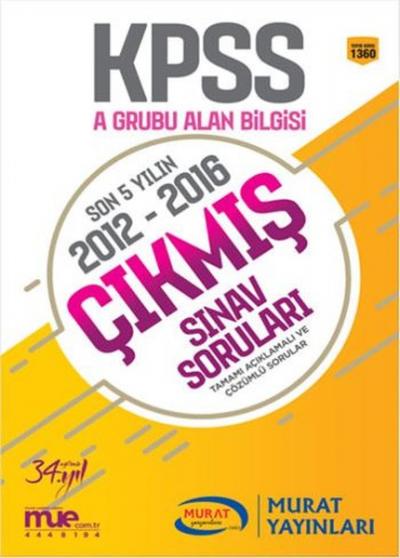 KPSS-A Çıkmış Sınav Soruları Alan Bilgisi 1360