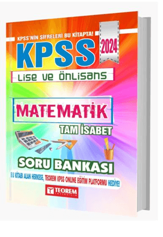 KPSS Lise Ön Lisans Tam İsabet Matematik Soru Bankası (Ciltli)