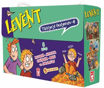 Levent Türkiyeyi Geziyorum 4 Set  - 5 Kitap Takım