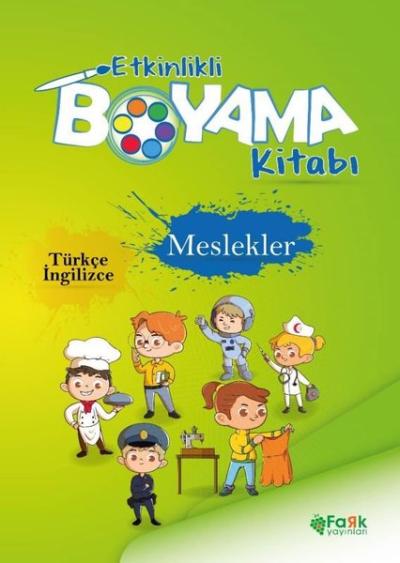 Meslekler - Etkinlikli Boyama Kitabı - Türkçe - İngilizce Kolektif