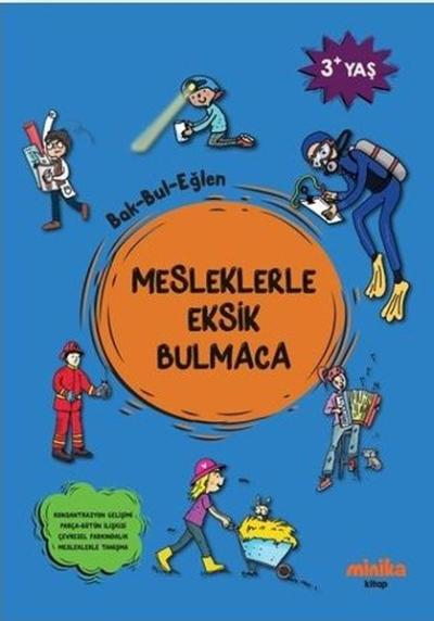 Mesleklerle Eksik Bulmaca Bak - Bul - Eğlen 3+Yaş