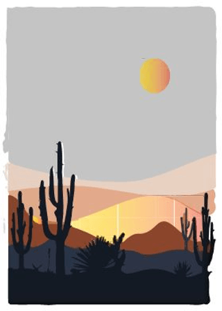 Mexico Desert Konsept A5 Defter (Ciltli)