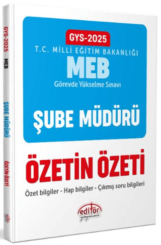 Milli Eğitim Bakanlığı Şube Müdürlüğü GYS Özetin Özeti