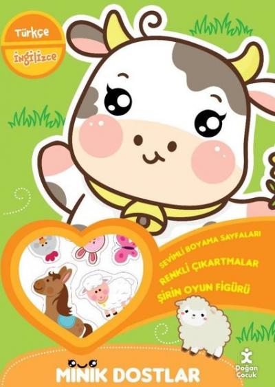 Minik Dostlar Çiftlikte Oyun Boyama Kitabı - Türkçe İngilizce