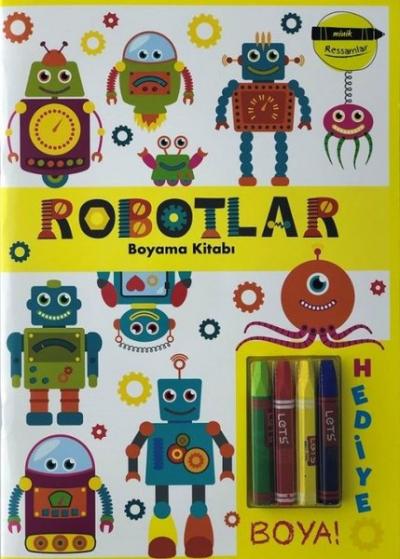 Robotlar Boyama Kitabı - Minik Ressamlar Kolektif