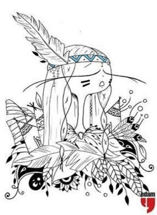 Muzi Kızılderili Tuval Boyama Müzeyyen Yılmaz