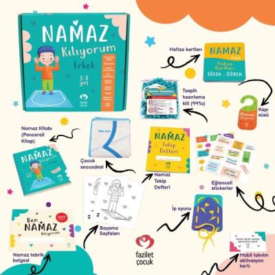 Namaz Kılıyorum Seti - Erkek (Ciltli) Kolektif