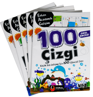 Niha Çocuk Okul Öncesi Erken Akademik Gelişim 100 Etkinlik (5 Kitap Set) 5+Yaş