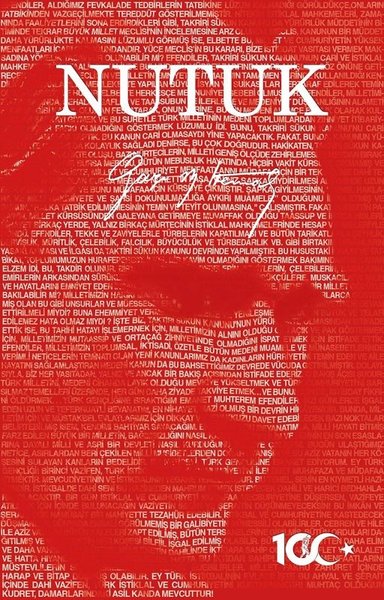Nutuk - 100. Yıl Özel Baskı - Kırmızı Mustafa Kemal Atatürk
