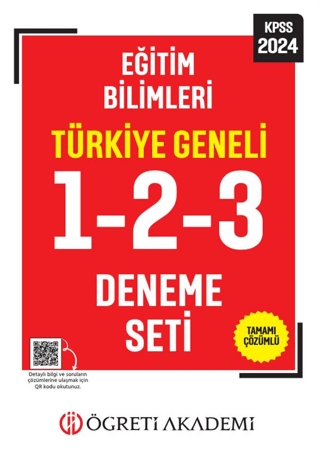 Öğreti Akademi 2024 KPSS Eğitim Bilimleri Tamamı Çözümlü Türkiye Geneli 1-2-3 (3'lü Deneme Seti)