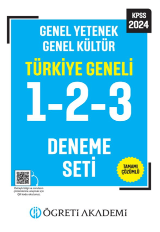 Öğreti Akademi 2024 KPSS Genel Yetenek Genel Kültür Tamamı Çözümlü Türkiye Geneli 1-2-3 (3'lü Deneme Seti)