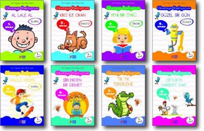 Okumaya Başlıyorum Serisi Elakin Seti- Dik Temel Harflerle - 8 Kitap T