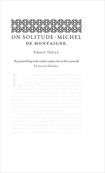 On Solitude Michel de Montaigne