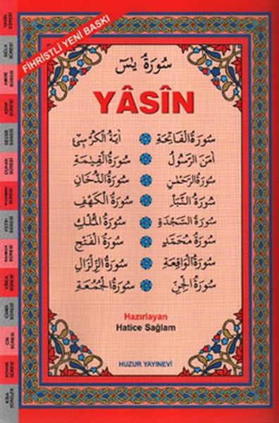 Orta Boy Yasin-i Şerif (Bilgisayar Hattı Kolay Okunan Arapça Fihristli)