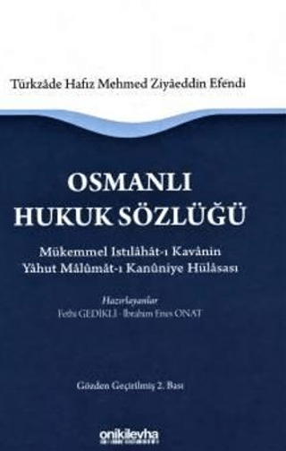 Osmanlı Hukuk Sözlüğü (Ciltli)