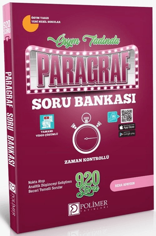 ÖSYM Tadında Tamamı Video Çözümlü Paragraf Soru Bankası (920 Soru)