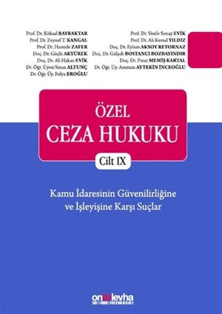 Özel Ceza Hukuku Cilt 9 (Ciltli)